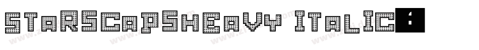 StarsCapsHeavy Italic字体转换